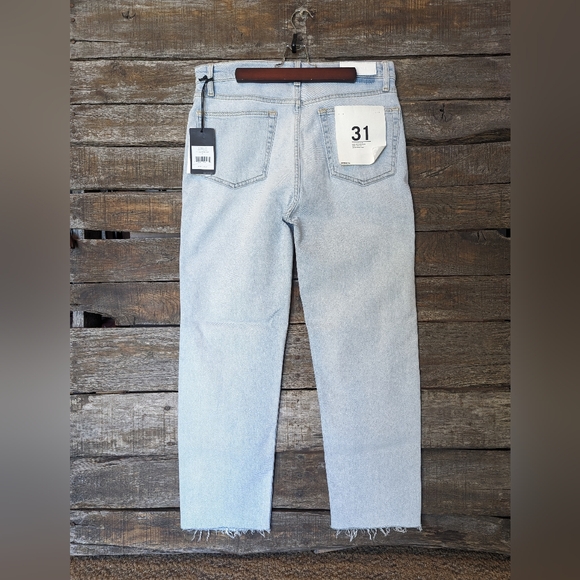 NWT Re/Done 70s Stove Pipe Icy Blue Jeans - Picture 8 of 10